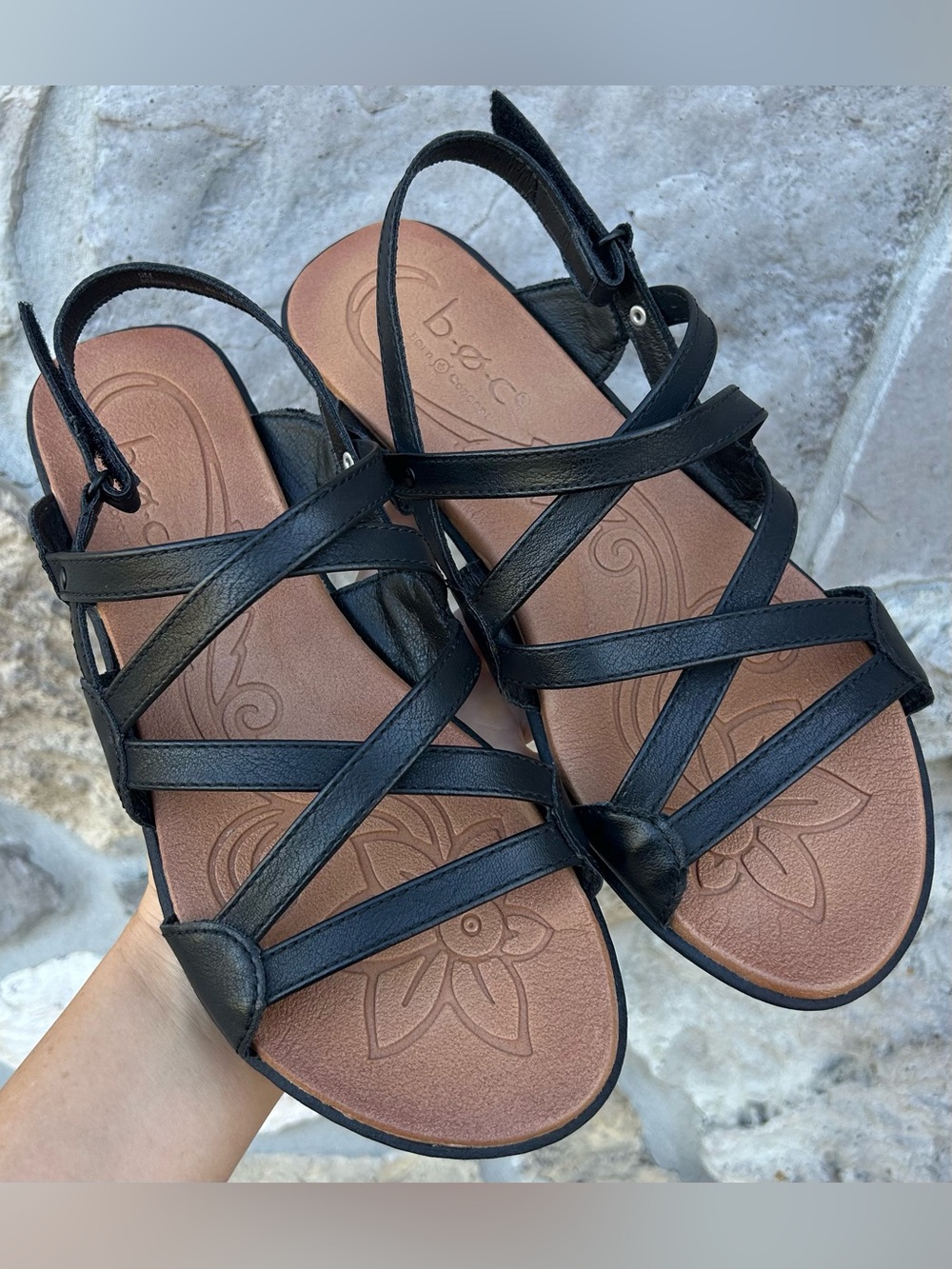 Born b.o.c Strappy Sandals Size 9 Black Style: Altheda Casual Boho Minimalist